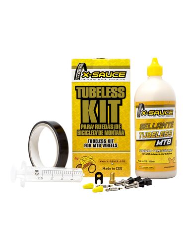 KIT TUBELESS MTB VALVULA FINA
