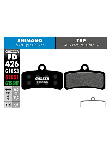 PASTILLAS FD STD SHIMANO SAINT, ZEE 4P GALFER